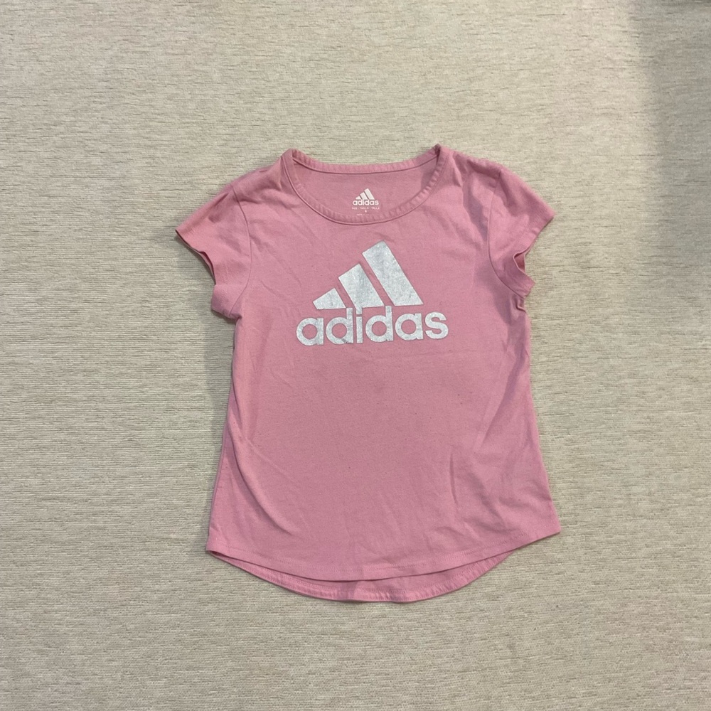 Adidas Kids Light Pink Tee with Logo